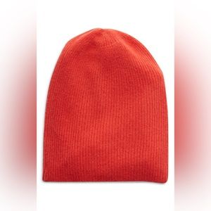 NWOT Halogen Red 100% Cashmere Beanie